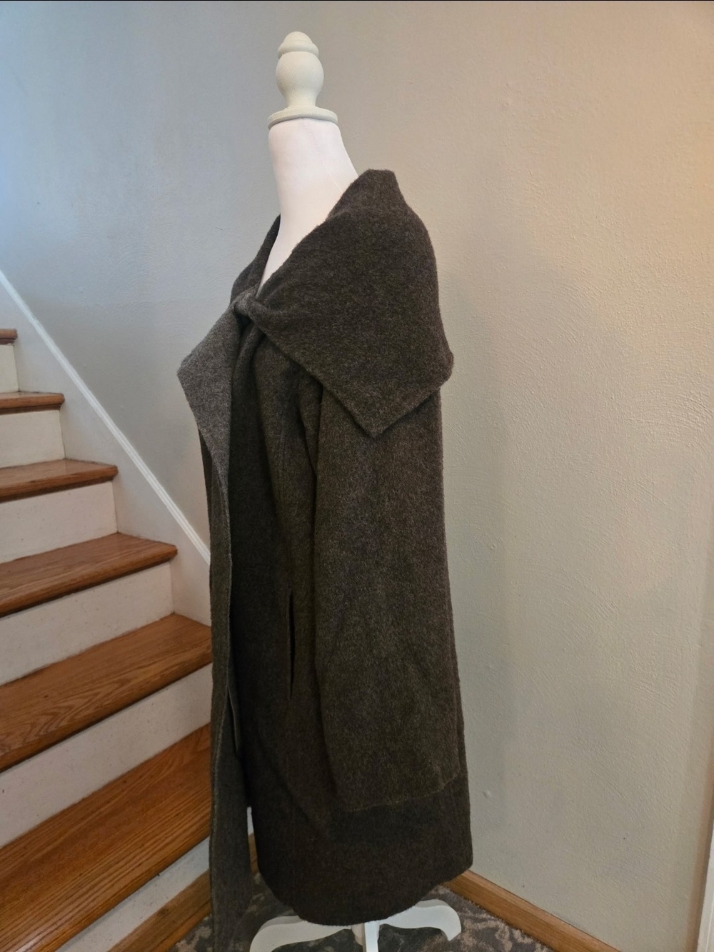 Eileen Fischer Doubleface Alpaca Wool Statement Button Collar Coat Women Size XL - Picture 3 of 5